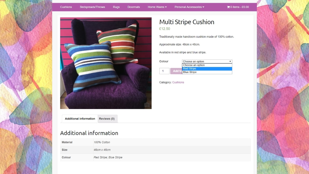 amberhomeofcolour.co.uk product page desktop