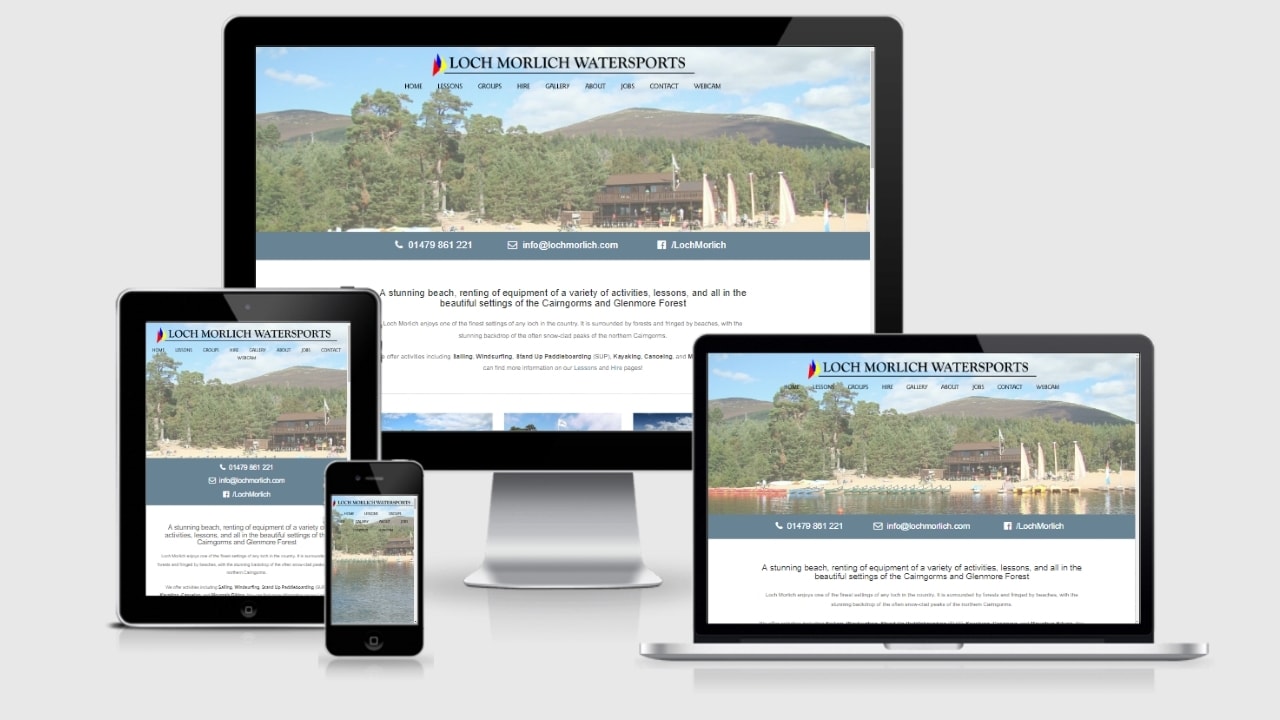 www.lochmorlich.com home page responsive view
