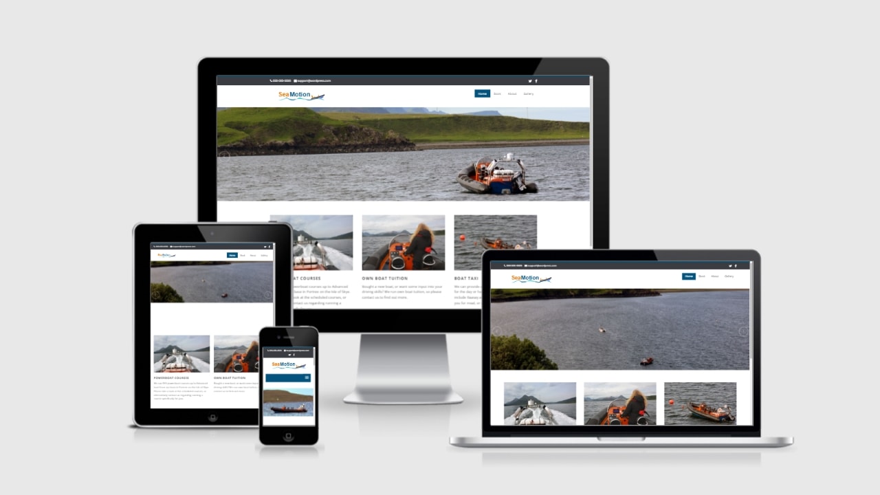 seamotion.accudio.com home page responsive view