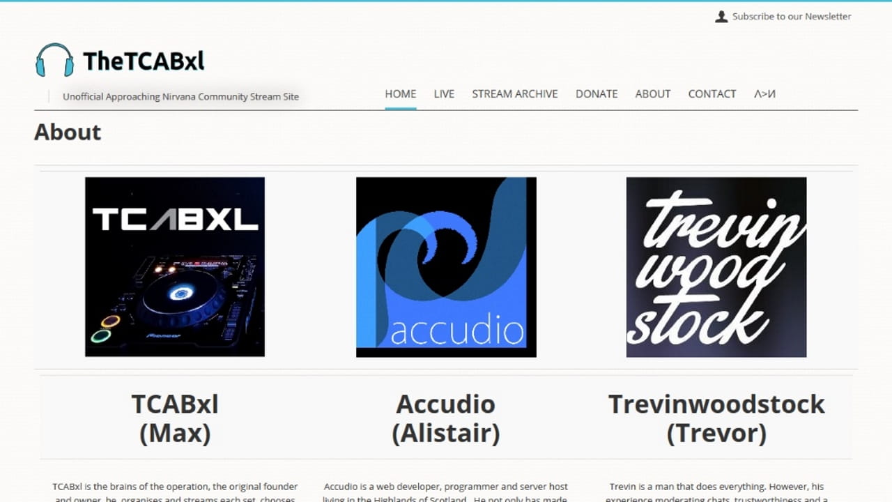 thetcabxl.accudio.com about page desktop