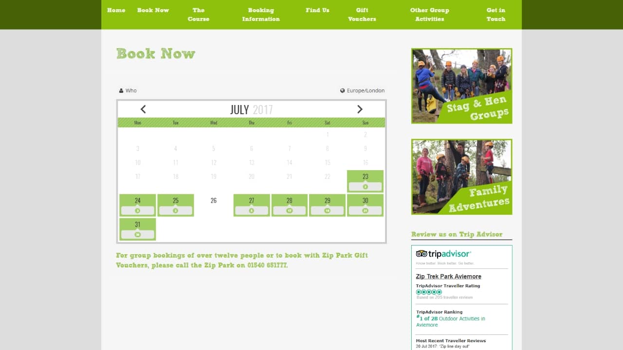zippark.co.uk booking page desktop